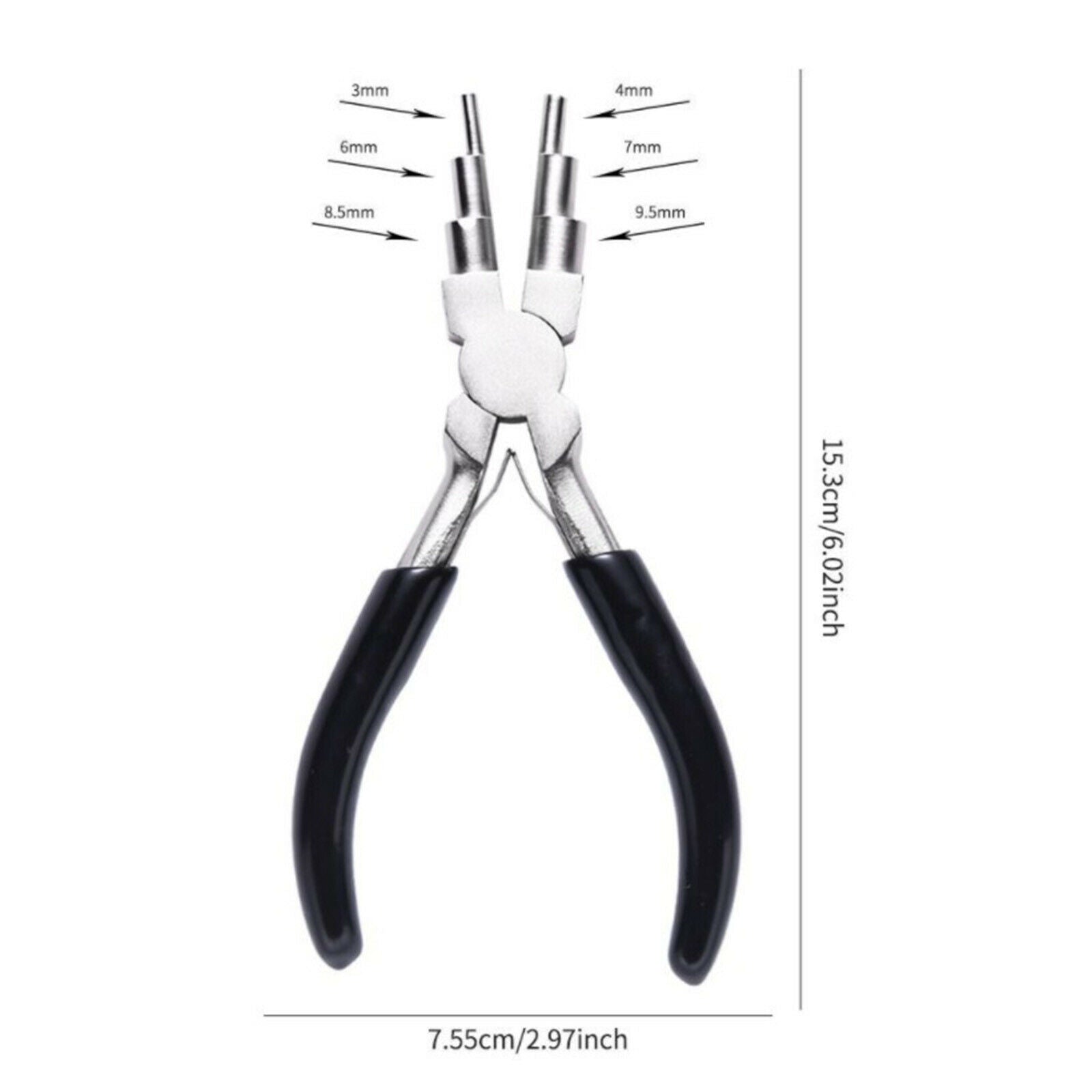 6 in 1 Bail Making Pliers Wire Looping 3-9.5mm Jewelry Beading Making Supplies
