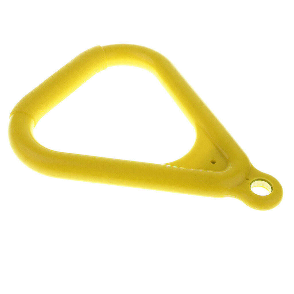 Kids Playground Swing Plastic Triangular Gym Rings DIY Replacement Yellow