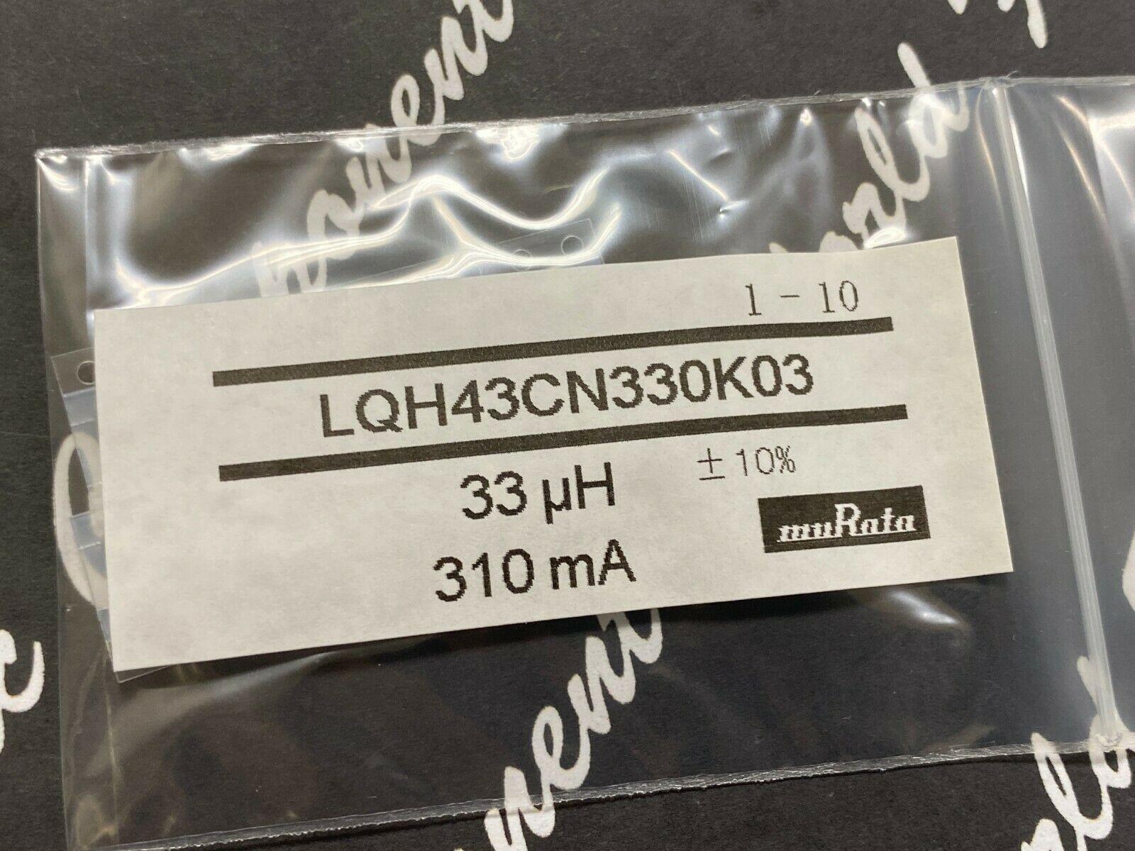 10pcs - muRata LQH43CN330K03 33uH 310mA 10% SMD Inductor
