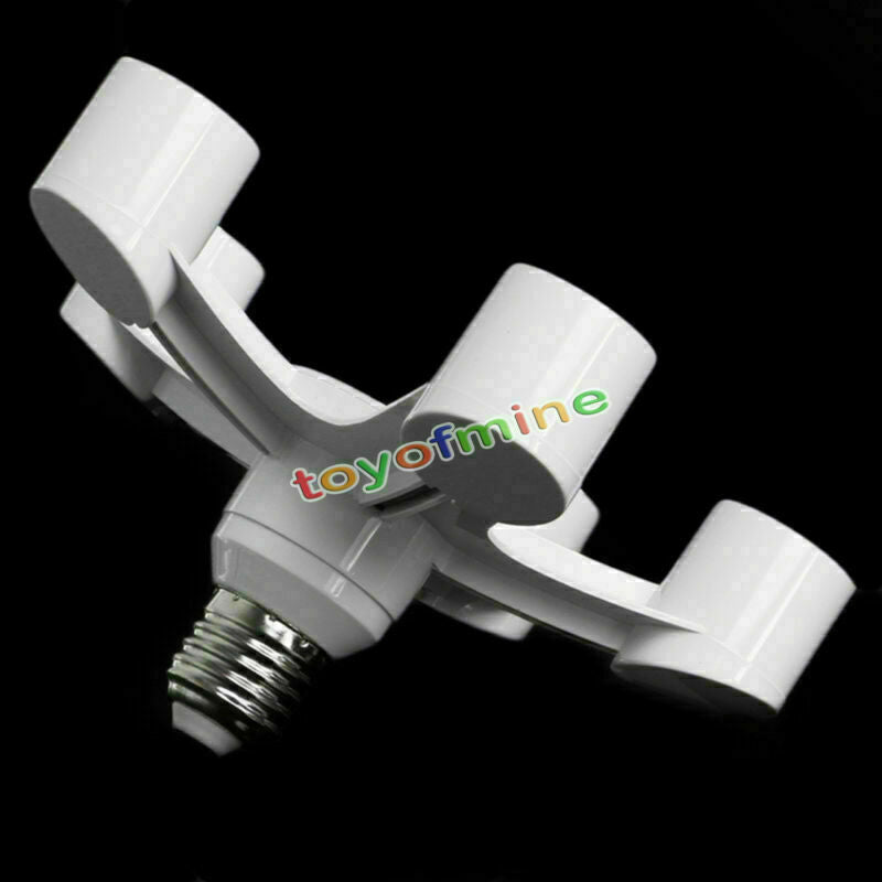 5 In 1 E27 To 5 E27 Base Socket Splitter LED Light Lamp Bulb Adapter Holder Home