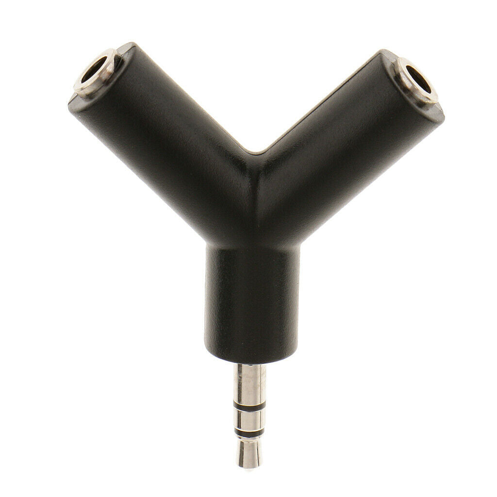 1 Male To 2 Female 3.5mm Y Audio Splitter Headphone Adapter W/ Key