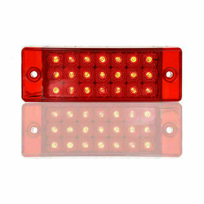 4x 6" Red 21 LED Side Marker Clearance Tail Lights for Trailer Truck Camper 12V