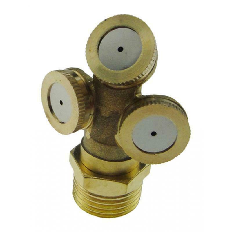 1/2" Brass 20mm Three Nozzle Water Fountain Nozzle Agriculture Spray Head