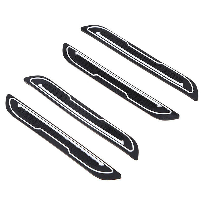 4pcs Car Door Edge Scratch Anti-collision Protector Guard Strip Universal Black