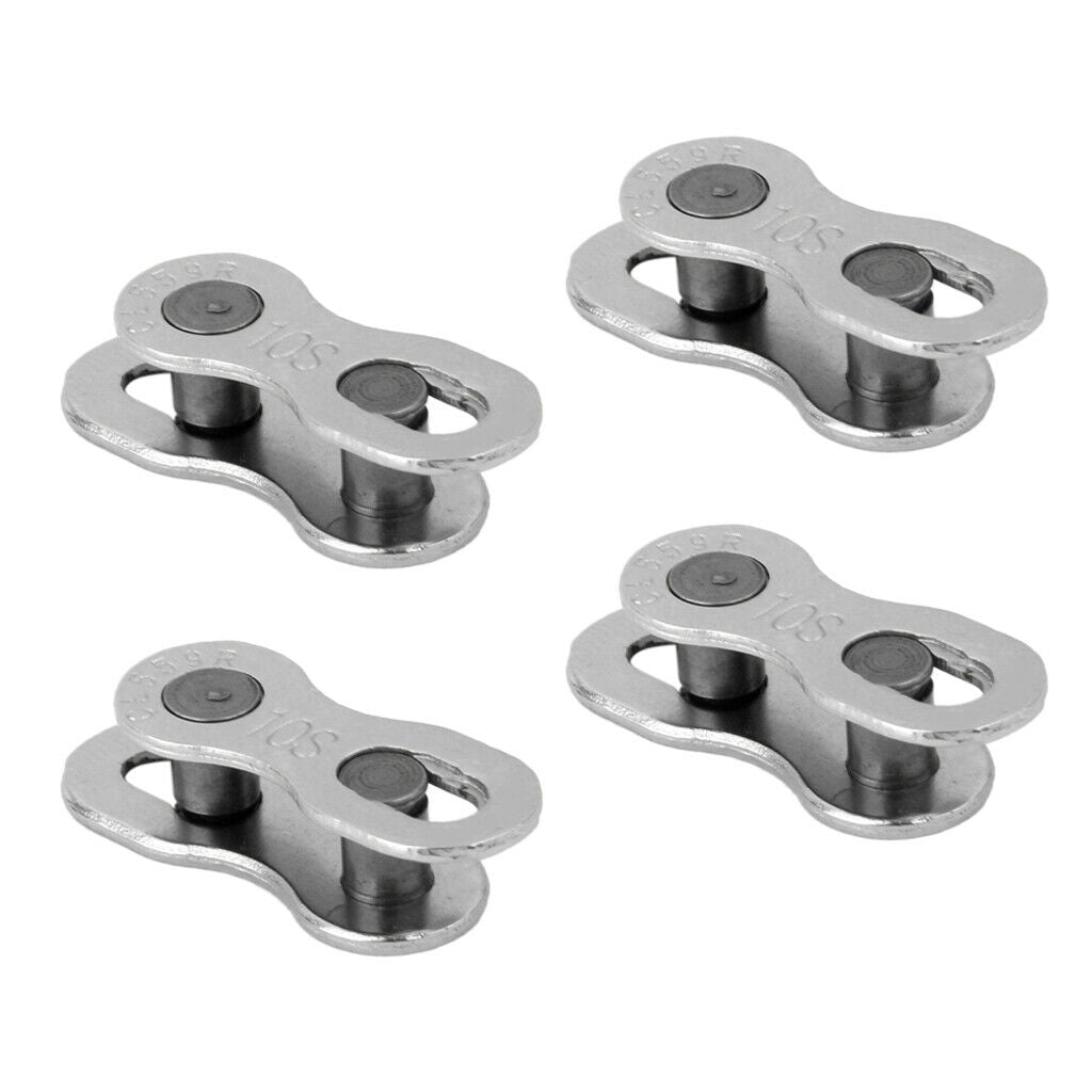 4Pairs Stainless Steel Road Mountain Bike Chians Connector 10 Speed Joint Chain
