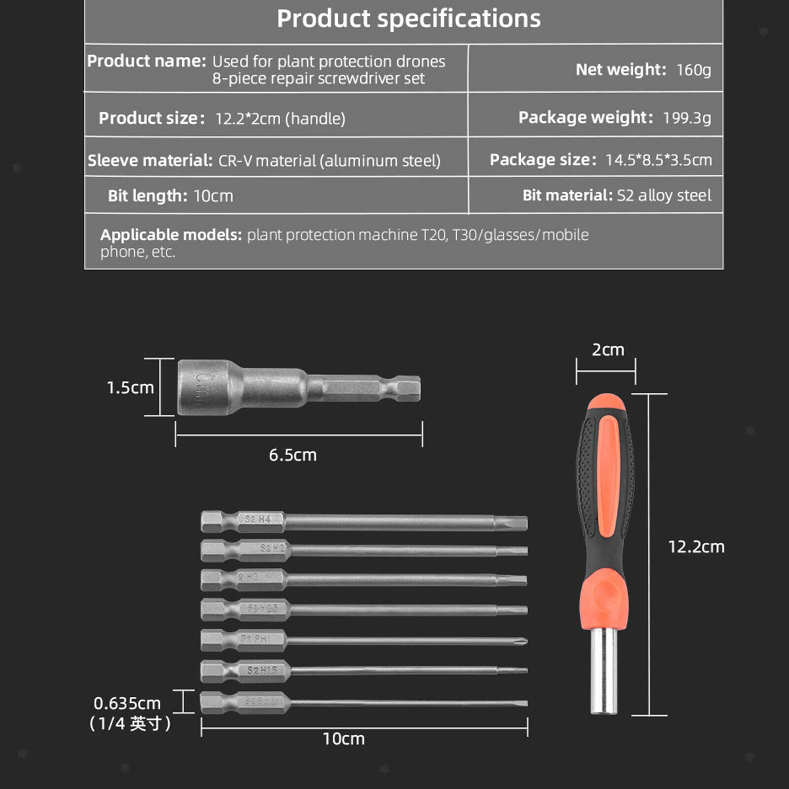 8Pcs Precision Screwdriver Set Professional Repair Hand Tools for Computer