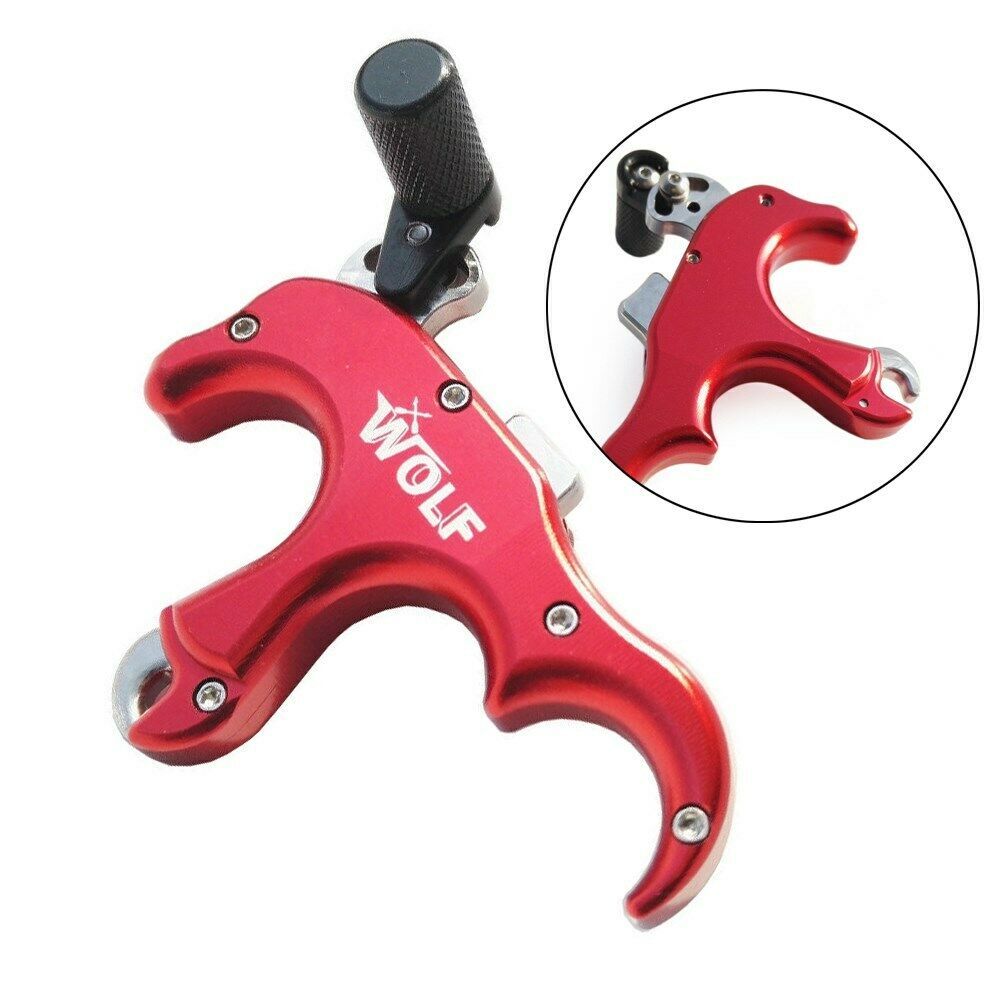 Archery Automatic Release Aids Caliper Trigger 3 Finger Grip Compound Bow Thumb