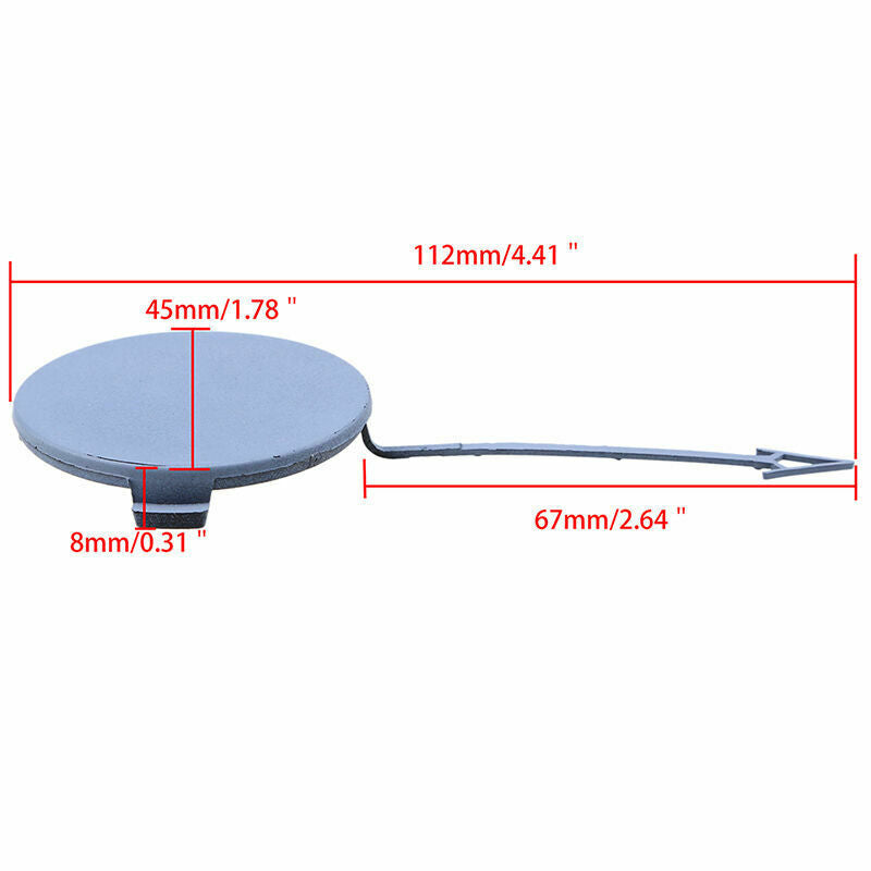 For Audi A4 Cabrio/Quattro Avant Sedan 2005-2008 Grey Car Tow Hook Cover Cap