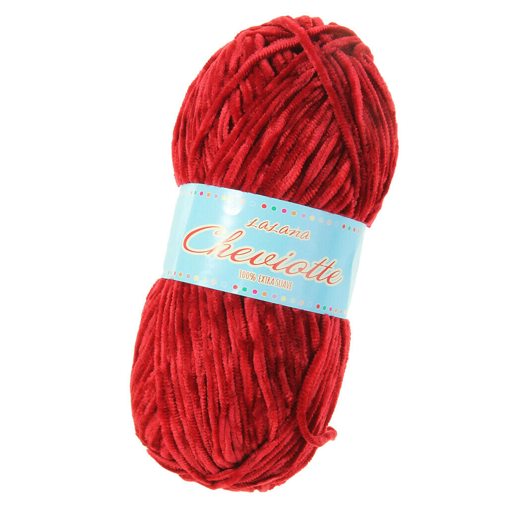 1 Piece Chenille Yarn Ball Hand Knitting Yarn for Scarf Sock Making #2634