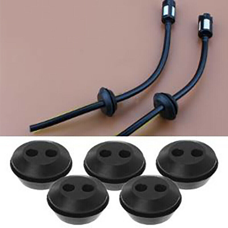5Pc Grass Trimmer Fuel Oil Pipe Hose Rubber Washer With 2 Holes Replaceme.l8