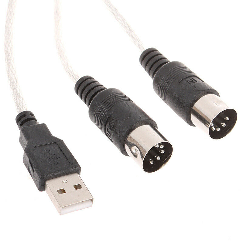 USB IN-OUT MIDI Interface Cable Converter to PC Music Keyboard Adapter CoDEAU