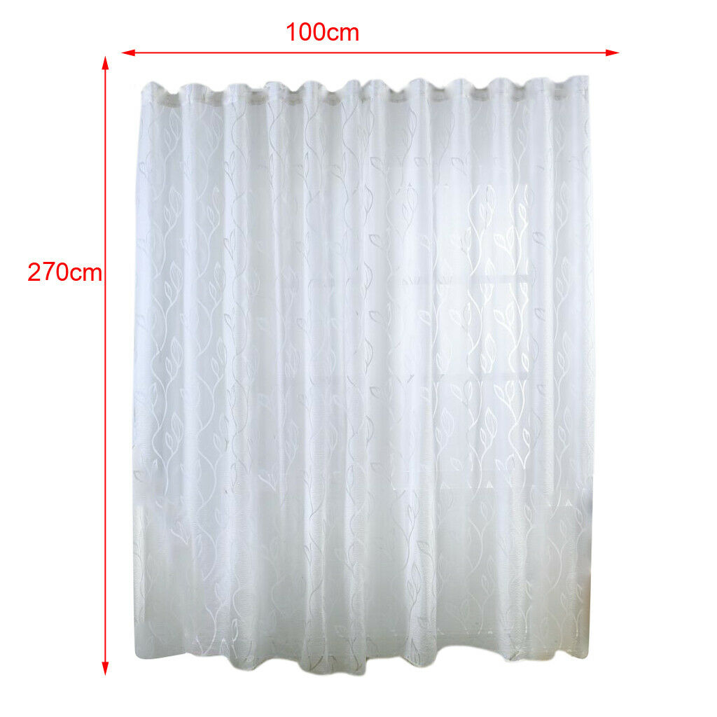 Hanging Curtain Flat Window Gauze Curtain Back Tab Curtain Divider White
