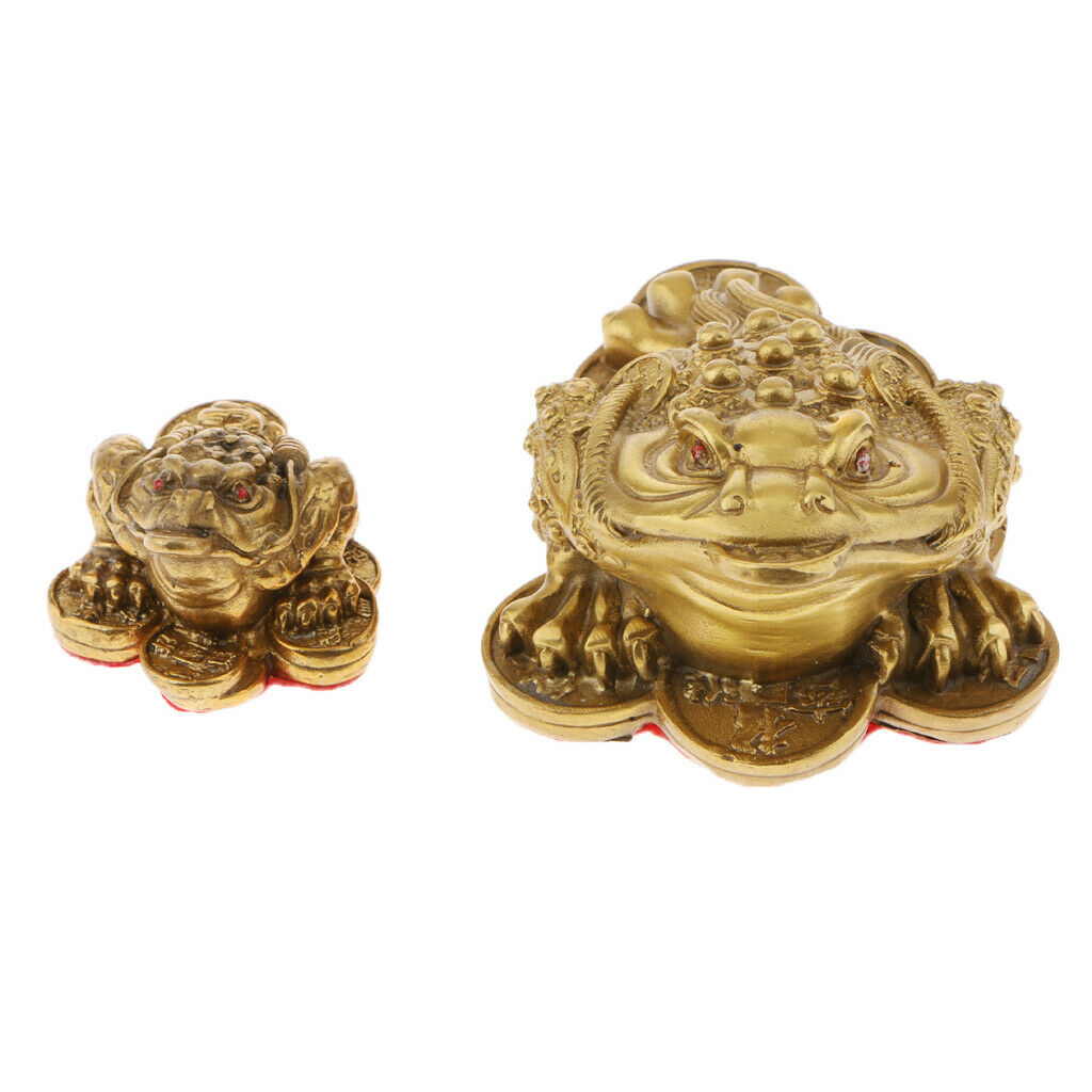 Feng Shui Money Lucky Fortune Oriental Chinese Wealth Lucky Toad Ornament S