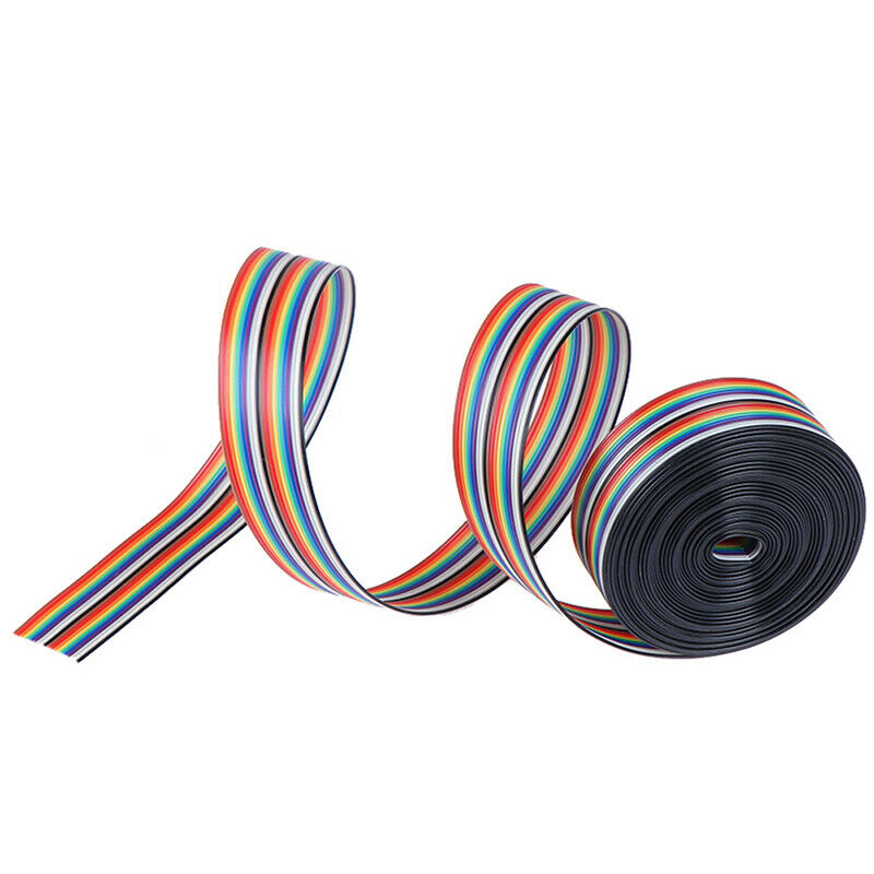 5M 1.27mm 20P Cable Rainbow Flat Line Support Wire Soldered Cable Connector Y1