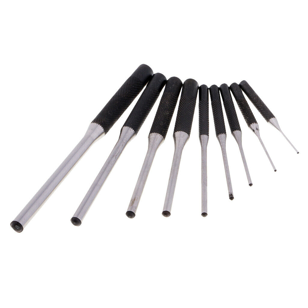 9 Pieces Forged Steel Roll Pin Punch Set with Carry Case 1/16” to 5/16”