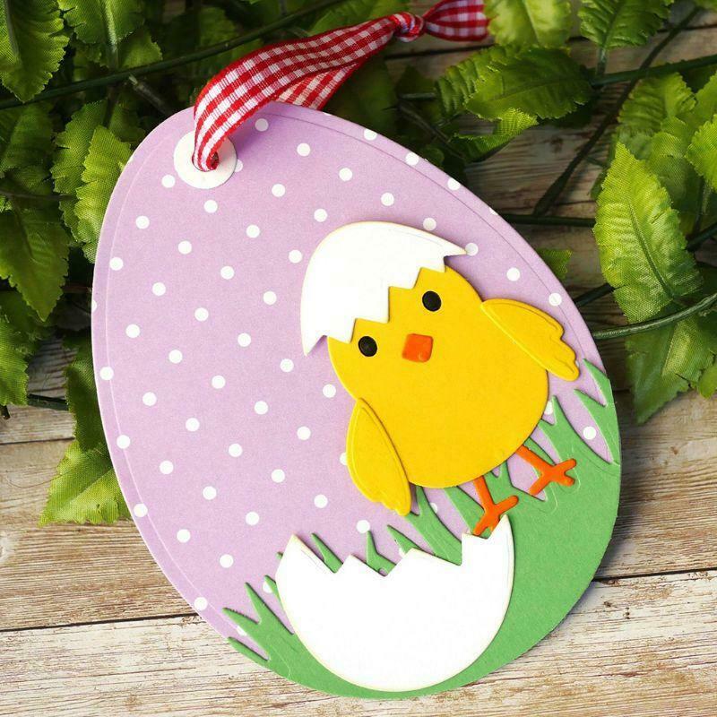 Cute Easter Broken Chick DIY Metal Cutting Dies Stencil Scrapbooking Album Craft