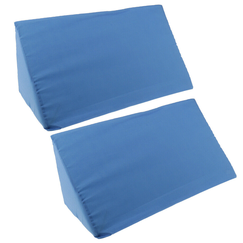 2 Pieces Soft Foam Bed Wedge Pillow Elevation Cushion for Side-sleeping