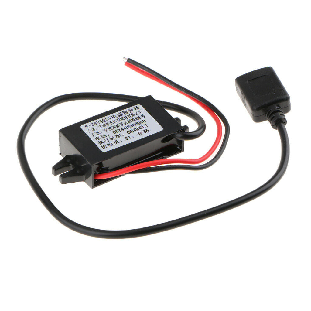 Waterproof DC 8V-24V to DC 5V 3A  Converter with Single USB Port