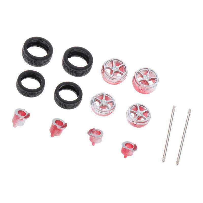4pc 1:64 Wheels Rims Hub w/ Brake for Hotwheels Car Models Accessory Toys
