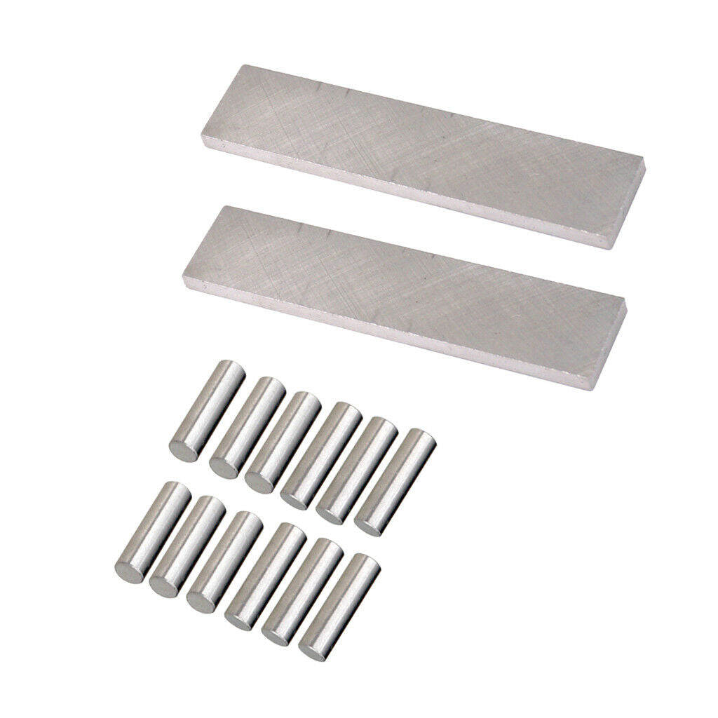 12pcs Alnico 5  Polepieces+2pcs Bar Magnets for Electric Guitar