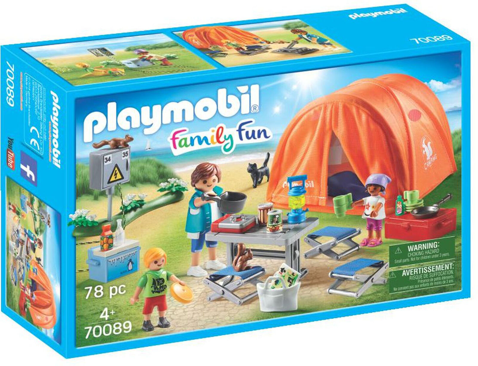 70089 Playmobil Family Fun Campring Trip with Large Tent & Figures inc 78pcs 4+