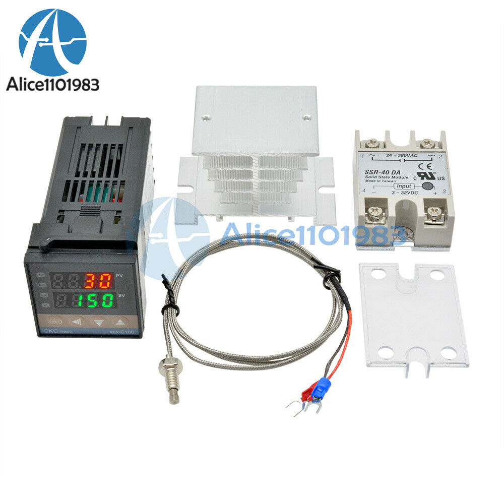AC100V-240V Digital PID Temperature Controller Thermostat REX-C100 Thermocouple