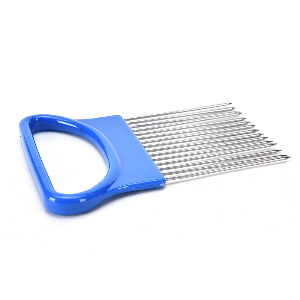 Onion Tomato Vegetable Slicer Cutting Aid Guide Holder Slicing Cutter Gadg.l8
