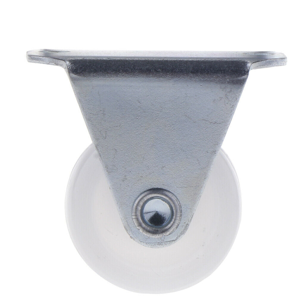 1 Inch White Fixed Plate Caster Wheel 10kg 22lbs
