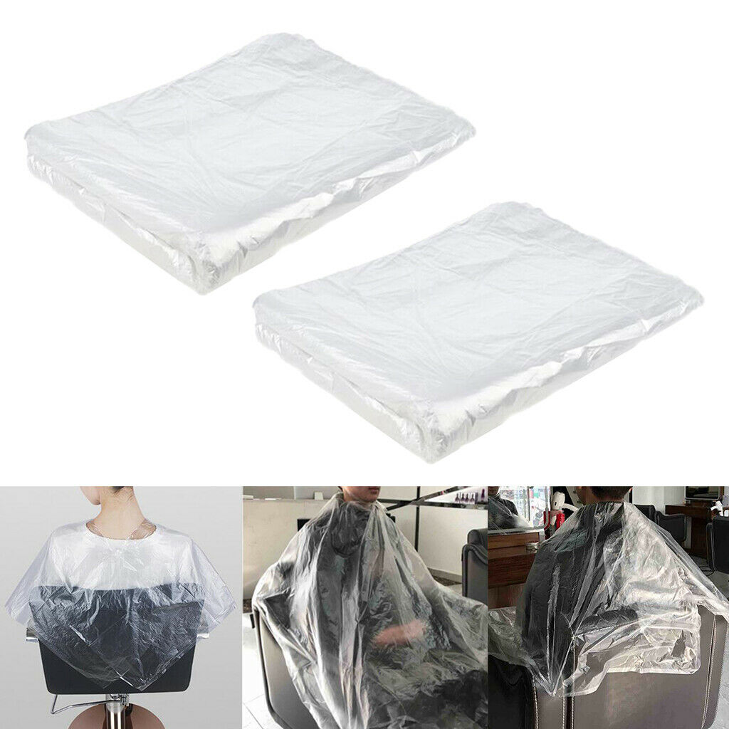 100pcs Disposable Hair Cutting Cape Gowns Salon Hairdresser Barber Capes