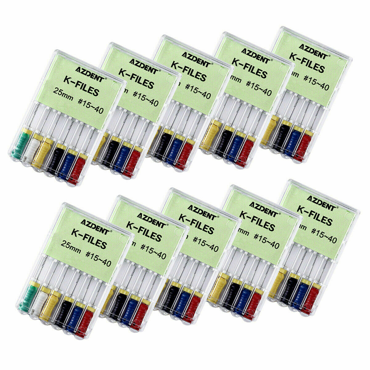 50Box Dental Hand Use File Niti K-files Endodontic Root Canal #15-40 25mm AZDENT
