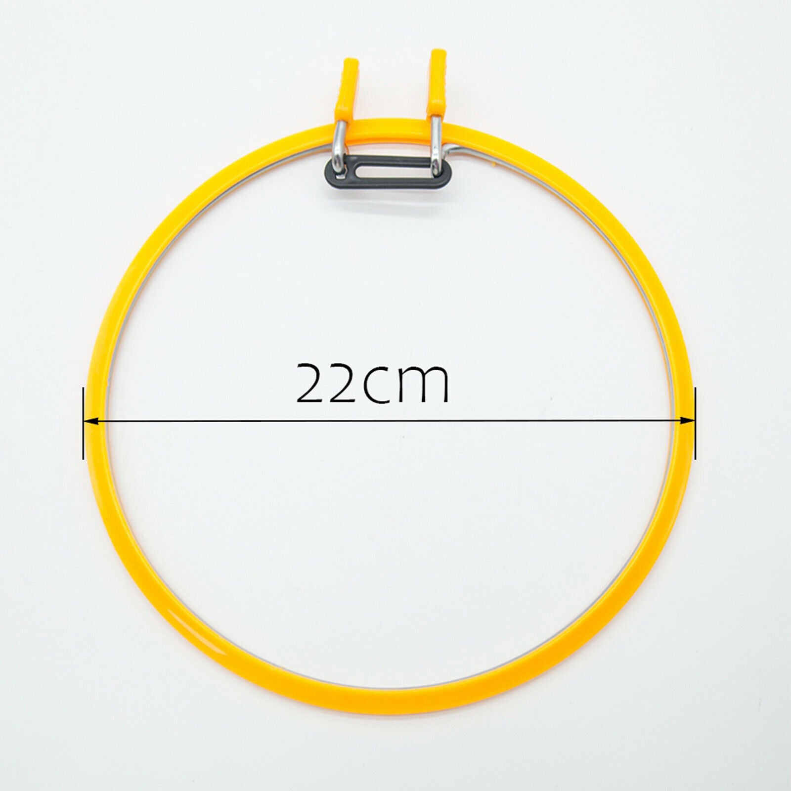 22cm Embroidery Hoop Circle Cross Stitch Sewing Frame DIY Hand Crafts Yellow