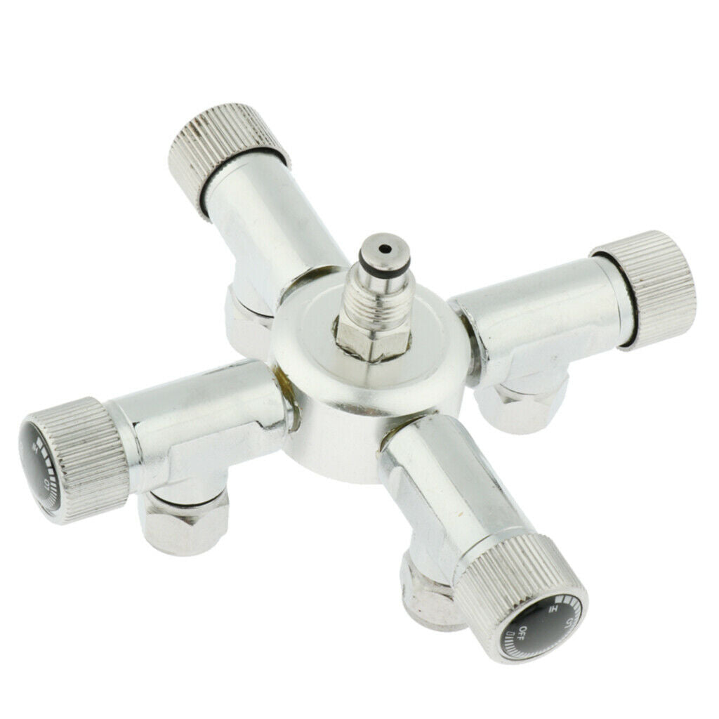 1 Pc Aluminium Alloy CO2 Solenoid Needle Valve Splitter for Aquarium 4 Way