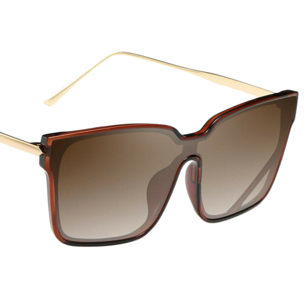Square Shaped Sunglasses Style Sun Glasses UV400 Club Costume Eyewear Brown