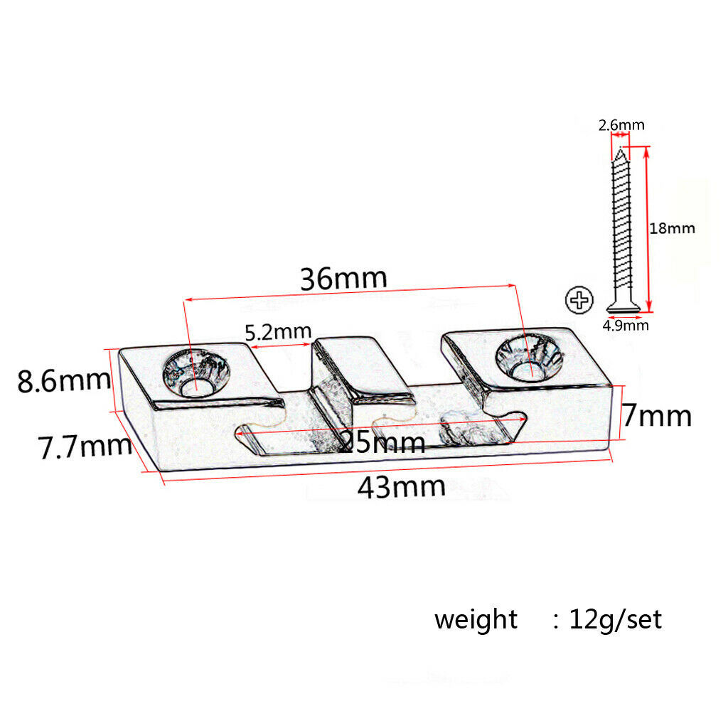 Roller String Retainer Mounting Tree Guide for 3 String Bass Guitar Box Guitar