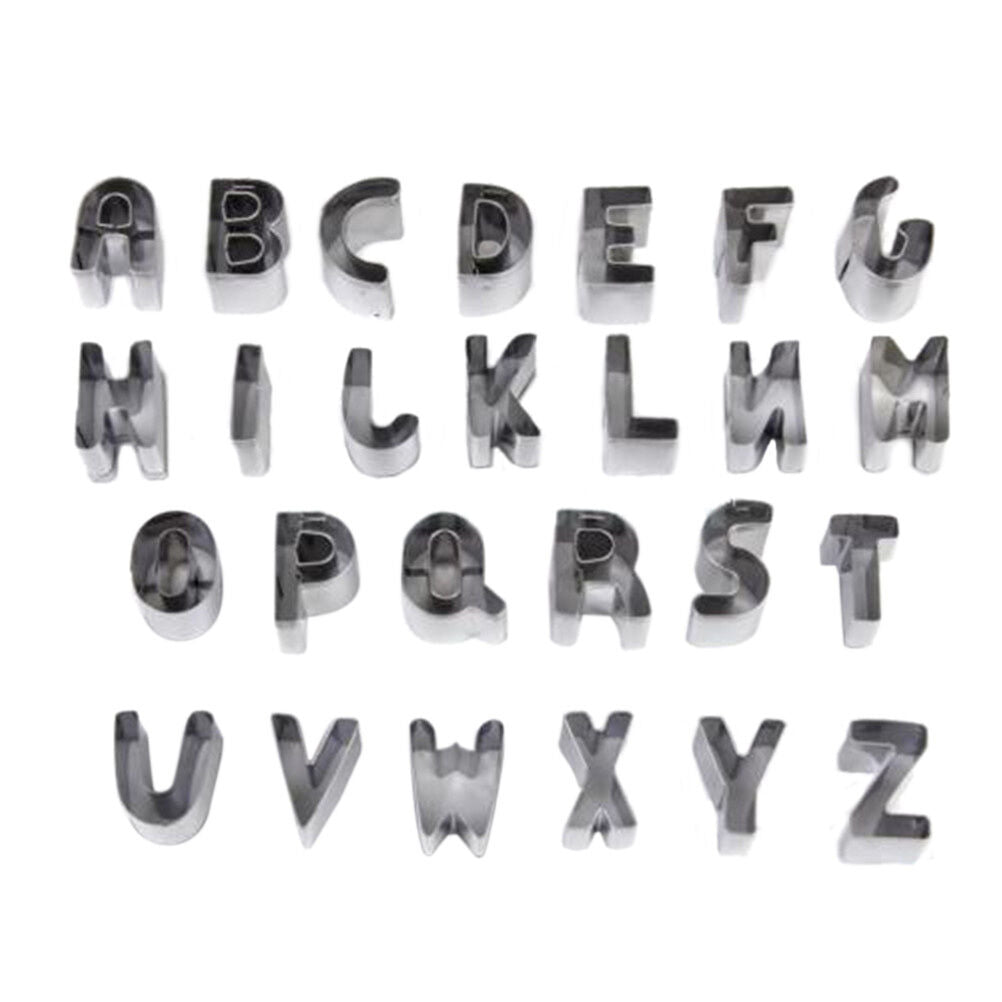 DIY 26XBiscuit Cake Mold Cutter Letters Alphabet Shape Mould Fondant Cookie BDAU