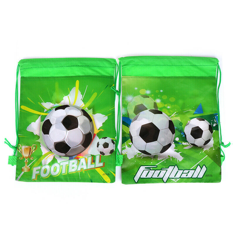 Football non-woven drawstring bag backpack kids travel school decor gift bagBDA