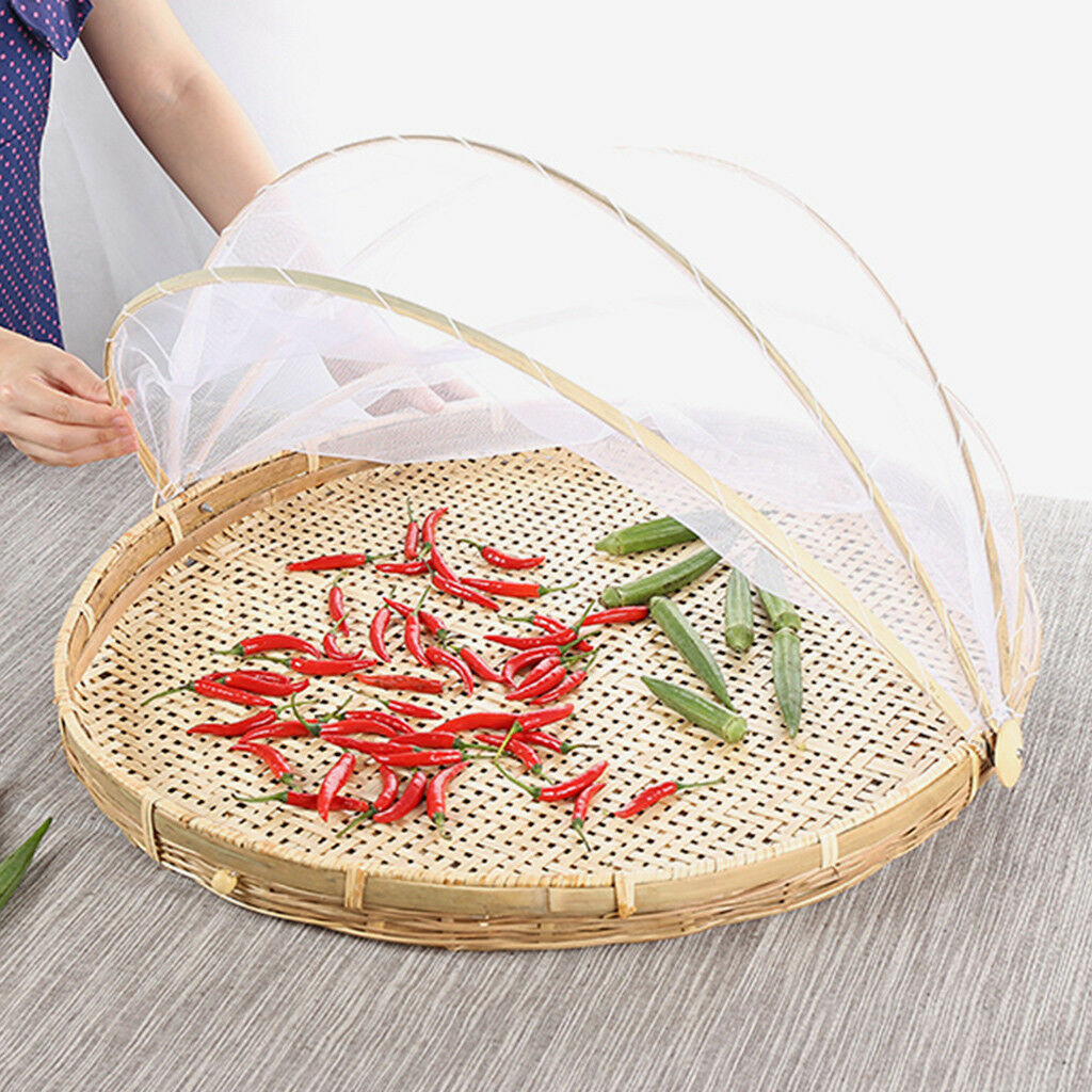 Food Serving Tent Basket, Fruit Vegetable Cover Storage Container Holes M