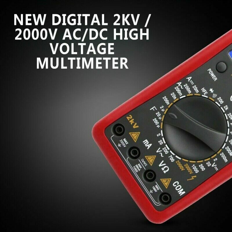 2021 Digital 2000V AC/DC High Voltage Multimeter Voltmeter Tester