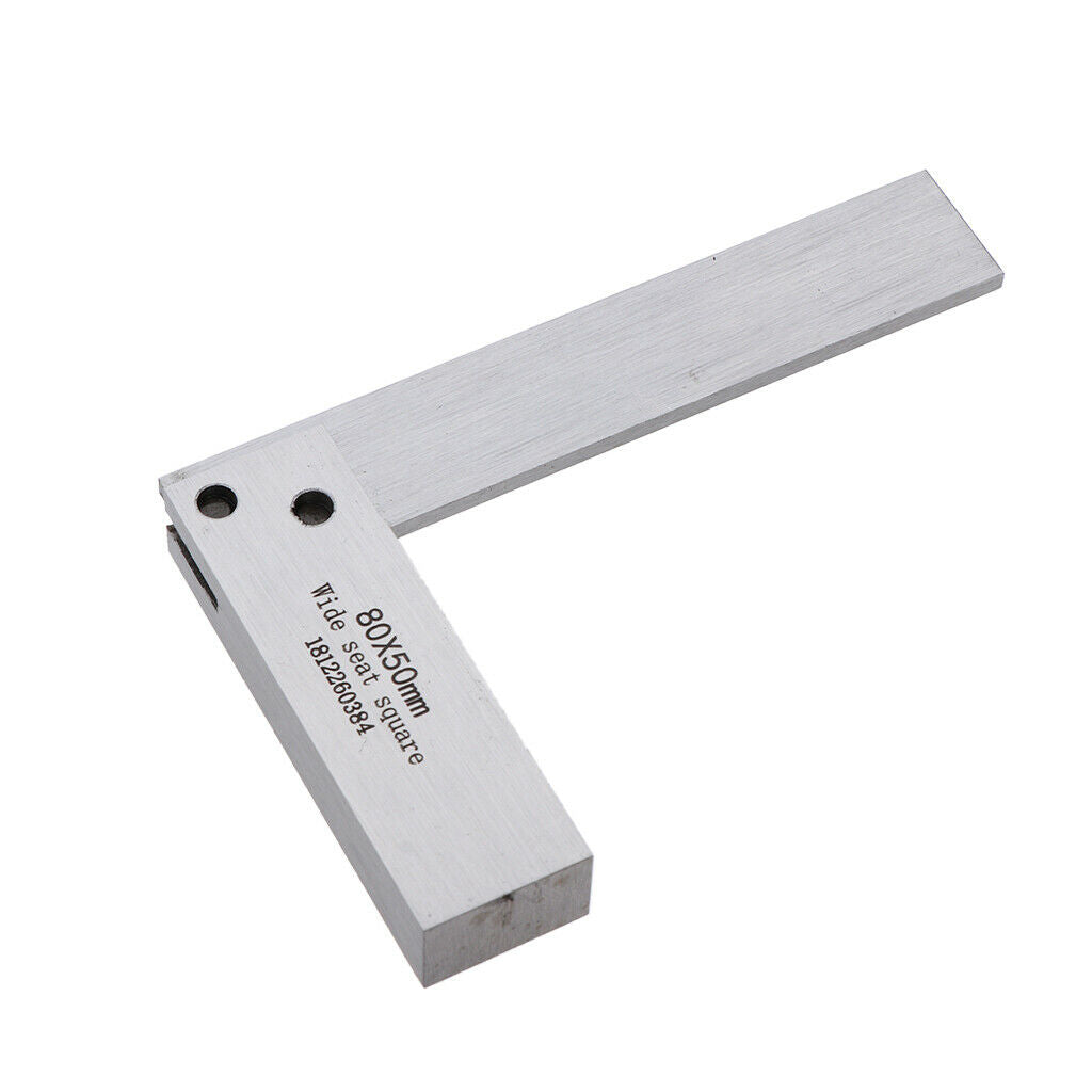 90 Deg Right Angle Steel Machinist Wide Seat Square Precision Woodworking DIY