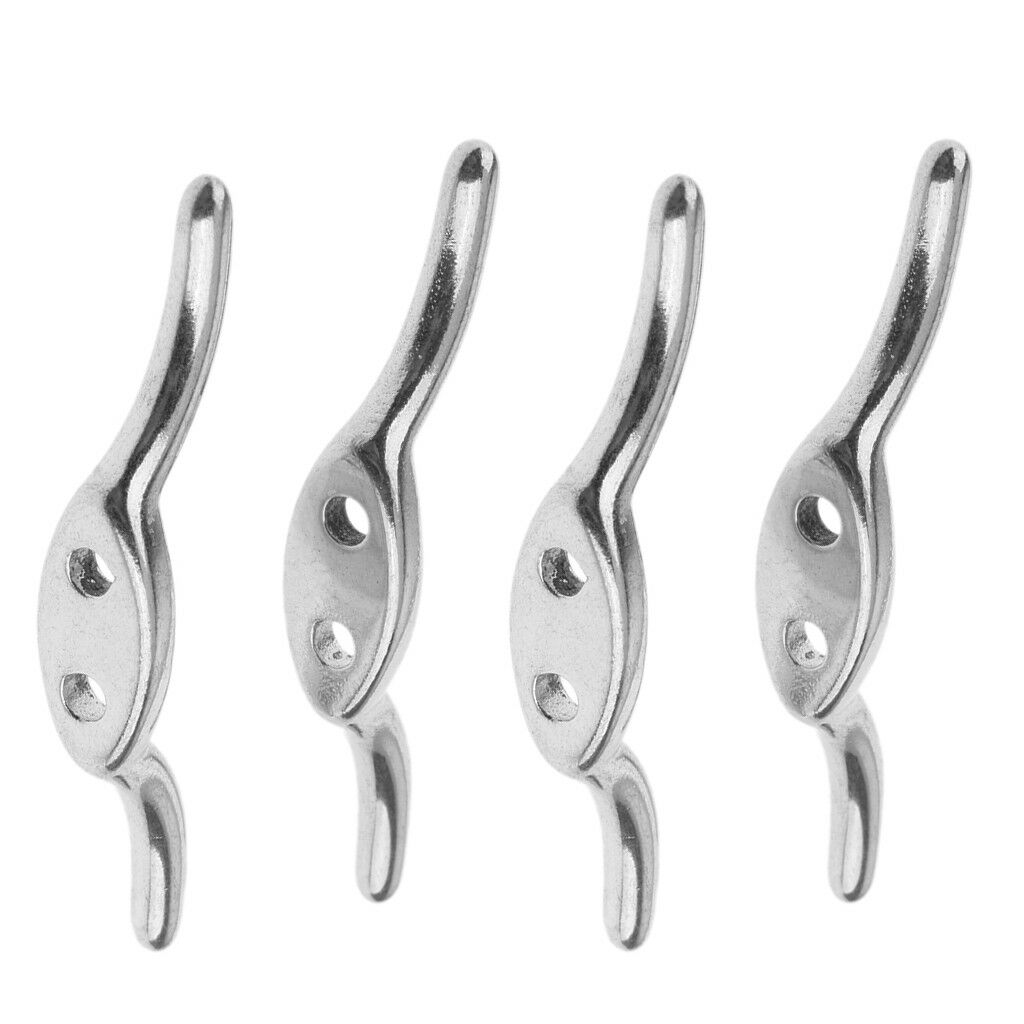 4Pcs Heavy Duty 67mm Stainless Steel Rope Cleat Flag Boat Securing Tie Down