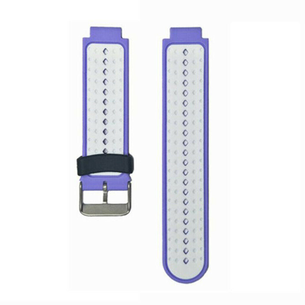 Watch Band Strap for Garmin Forerunner 220 230 235 620  Purple + White