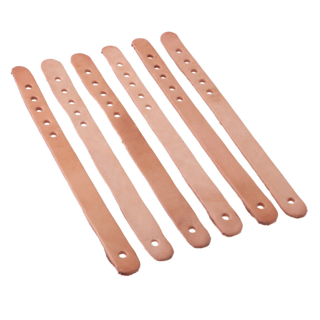 6pcs Pool Eight Ball Billiard Table Pocket Rail Track Slide Leather Belt Set