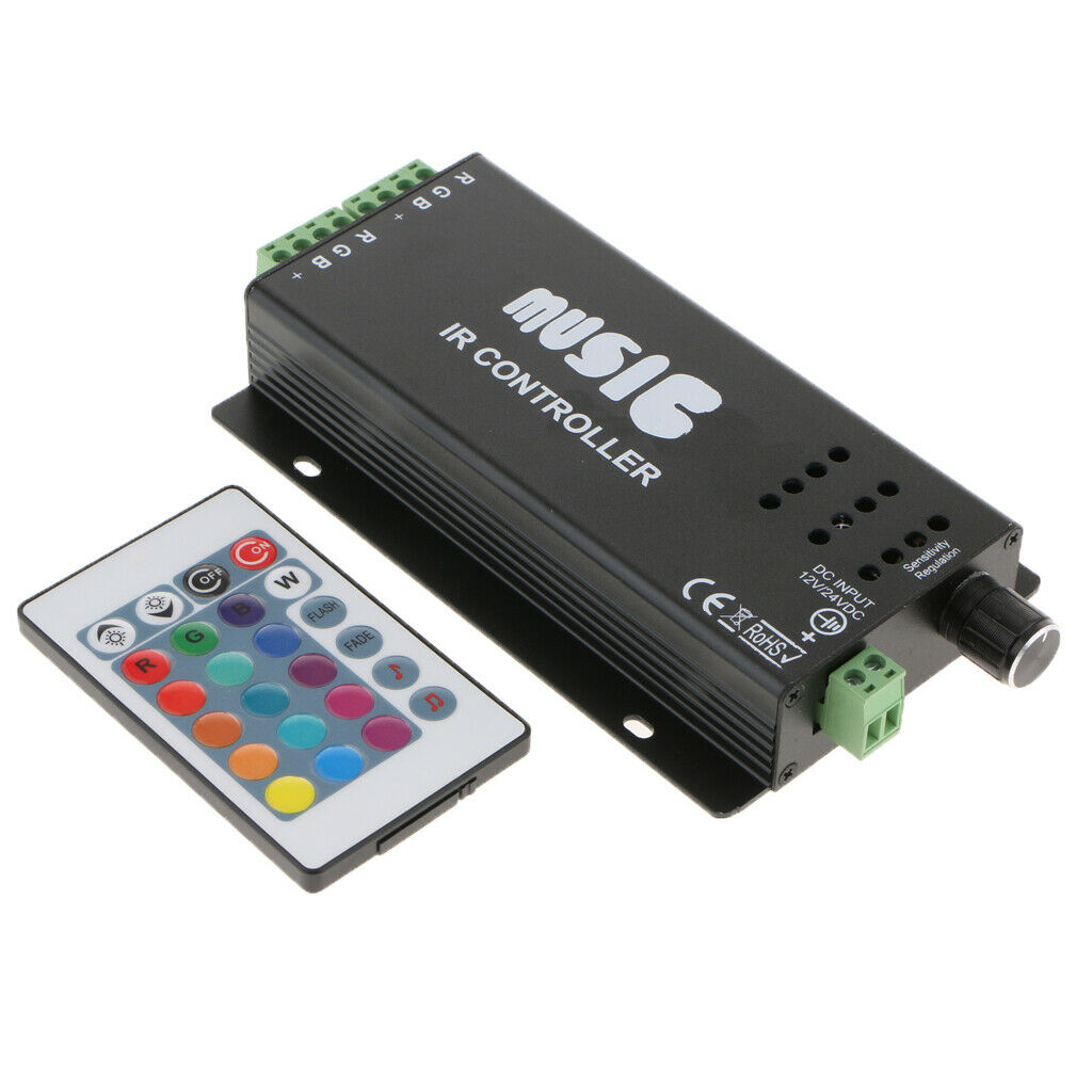 24 Key Wireless IR Remote Control Music Sound Controller For RGB Strip Light