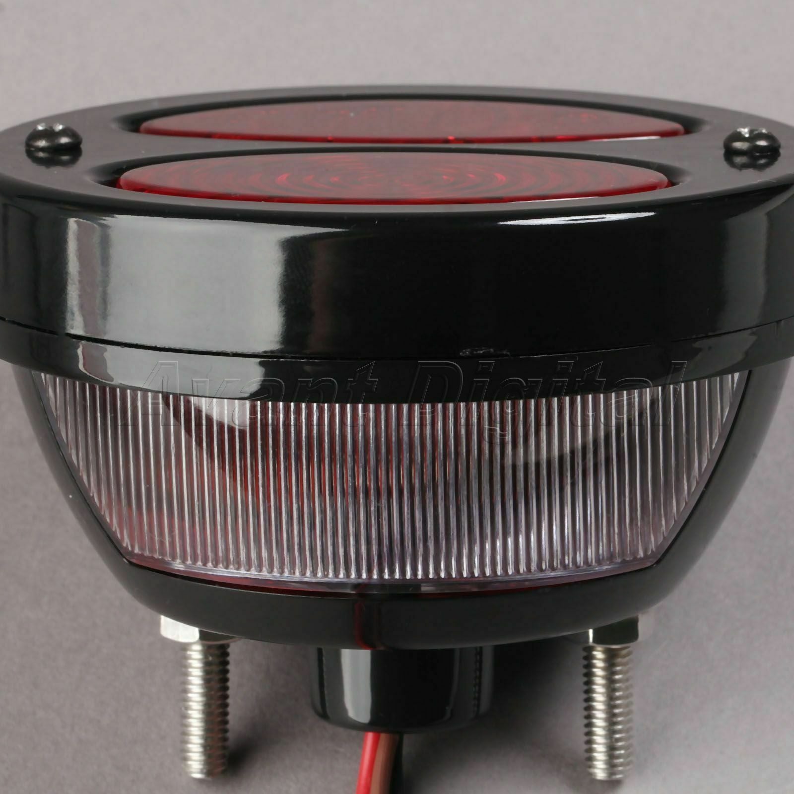 Universal Black Shell Motorcycle Tail Brake Light "STOP " Rear Lamp Bulb