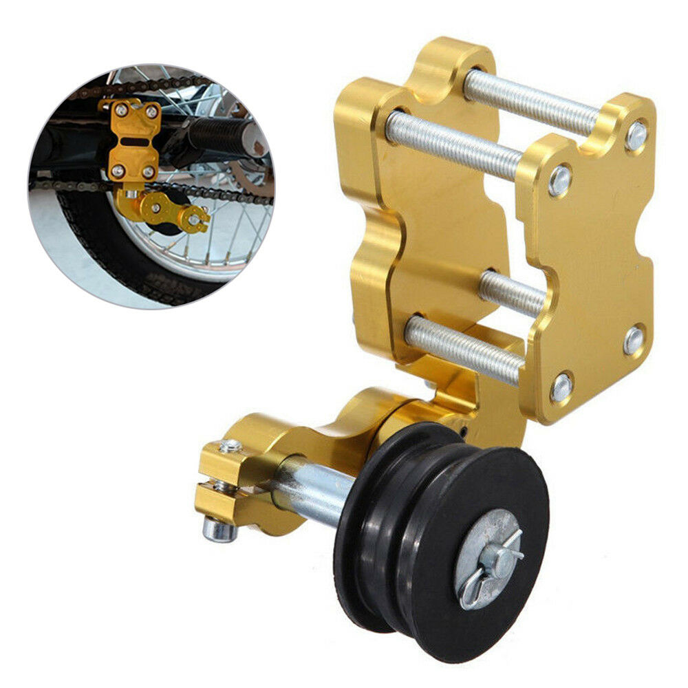 Portable Motorcycle Golden Aluminum Adjuster Chain Tensioner Bolt On Roller Tool