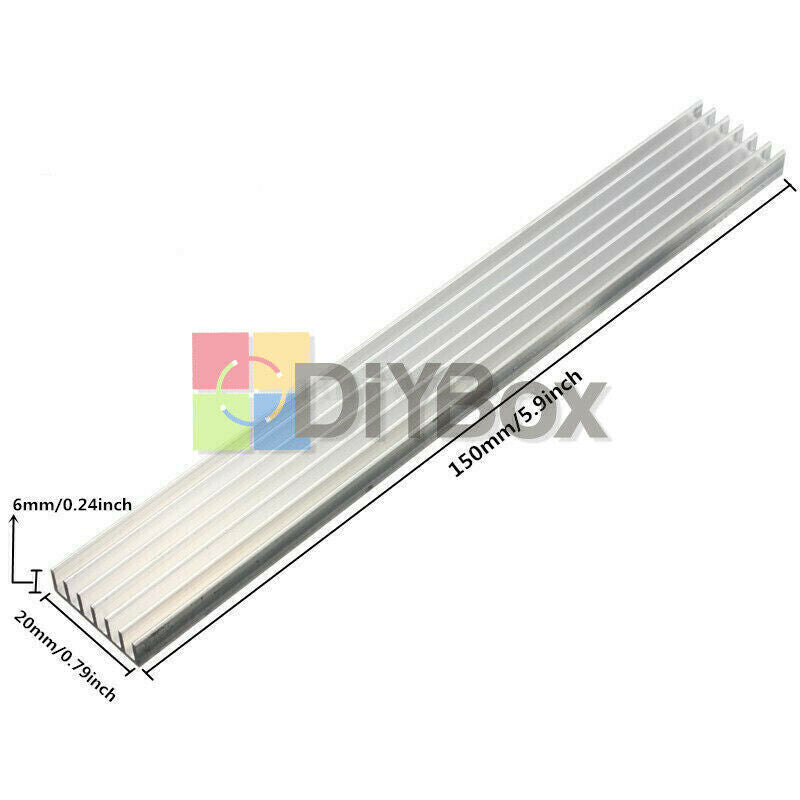10PCS 150x20x6mm Long Heatsink Aluminum Heat Sink for LED Power Amplifier Board