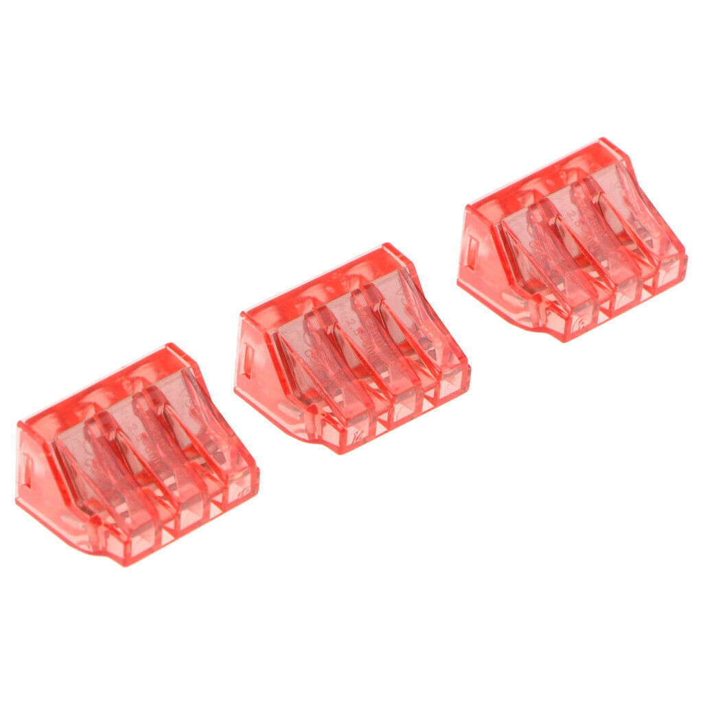 VSE-103DCH 3 Pole Electrical Clamp Wire Cable Lead Connector Terminal Block