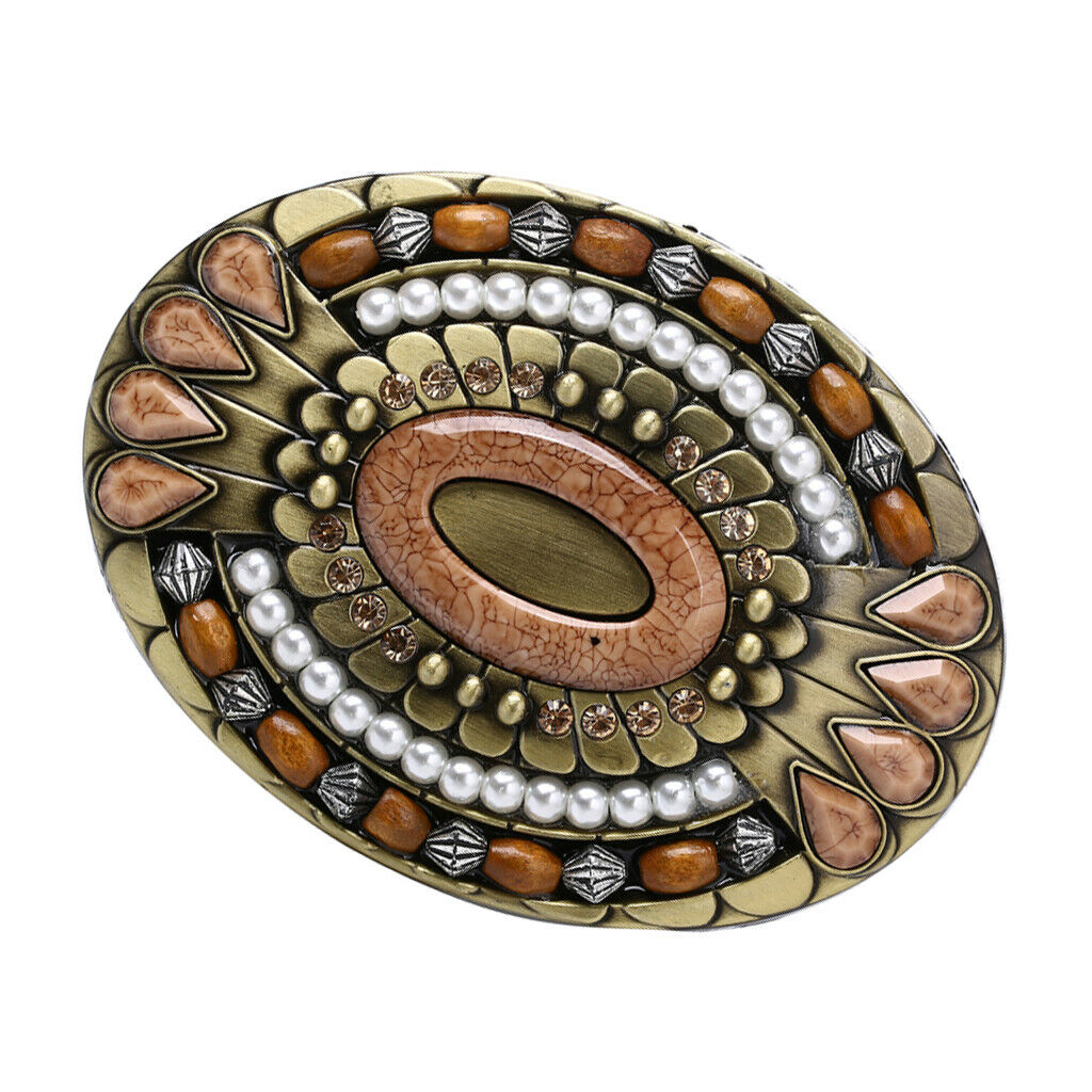 Men Western Cowboy Cowgirl Rodeo Zinc Alloy Boho Belt Buckle Jeans Accessory