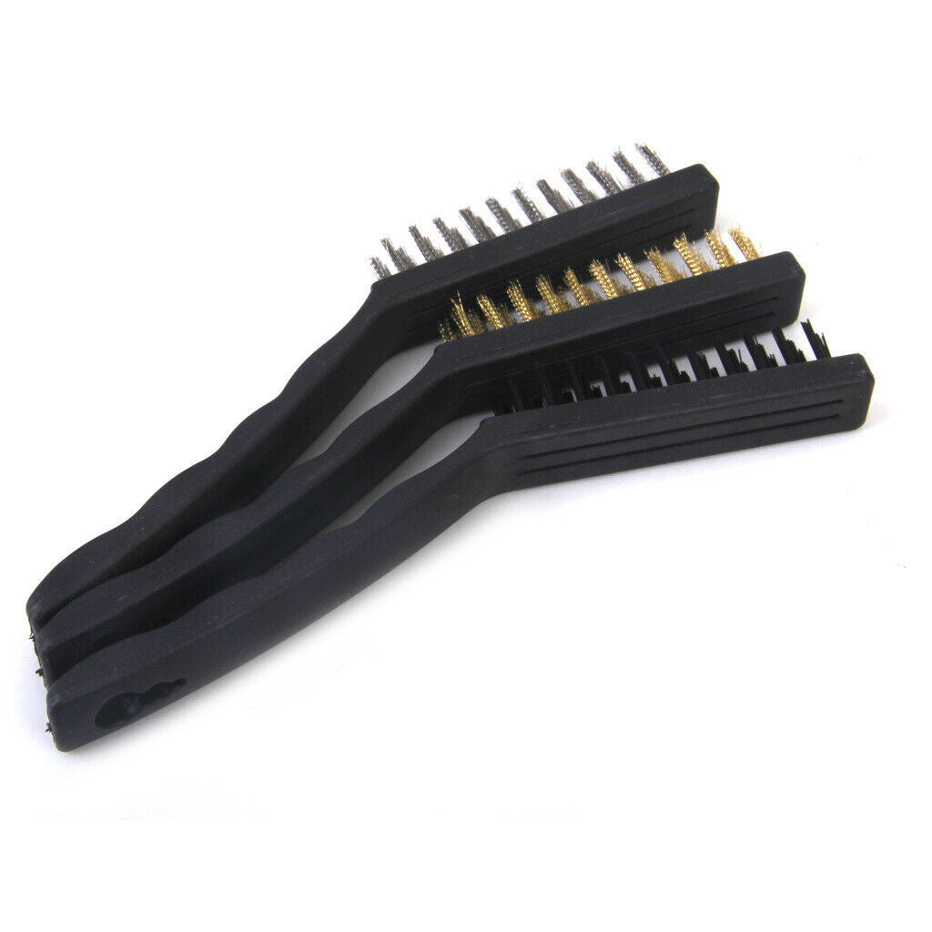 Mini Wire Brush Set Steel Brass Nylon