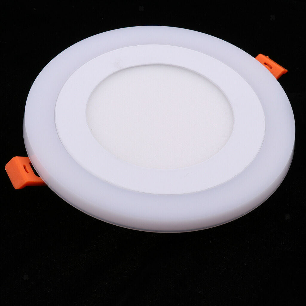 LED Panel Dimmable Round Ceiling Light 20000lm Recessed Light - White, 6W Blue +